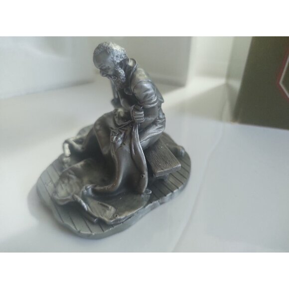 Franklin Mint People of Canada Series "Sailmaker" pewter Figurine Original Box - Picture 6 of 15